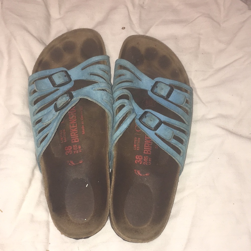 blue birkenstock